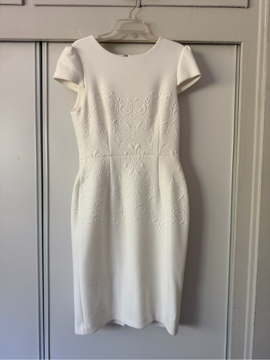 Betsey Johnson Dresses & Skirts - Betsey Johnson White Embroidered Midi Sheath Dress